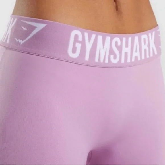 Gymshark Fit Leggings in Pastel Grape/White Size Medium - Picture 3 of 7